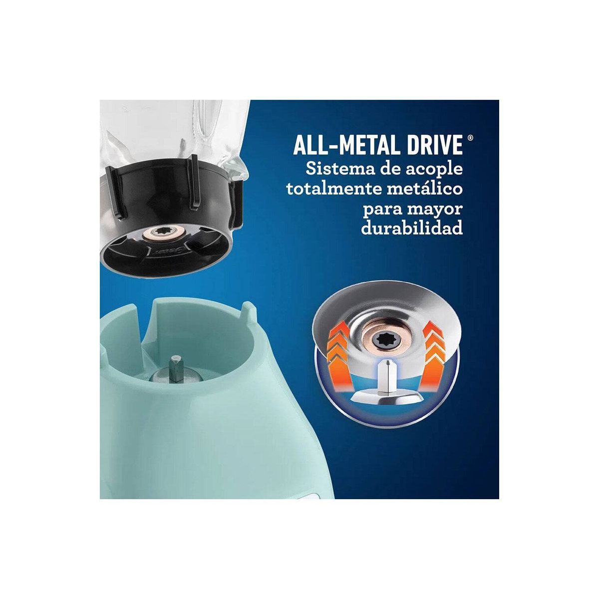 OSTER - LICUADORA OSTER VASO DE VIDRIO 1.5 L 550W BLSTKAG-VPB