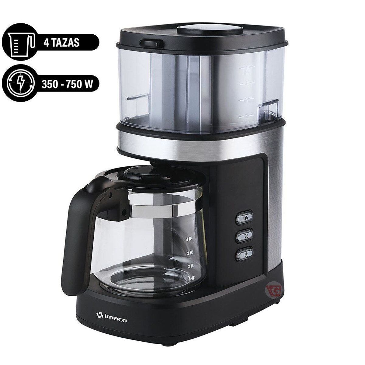 IMACO - Cafetera Con Moledor de Café ICMG4070 750W