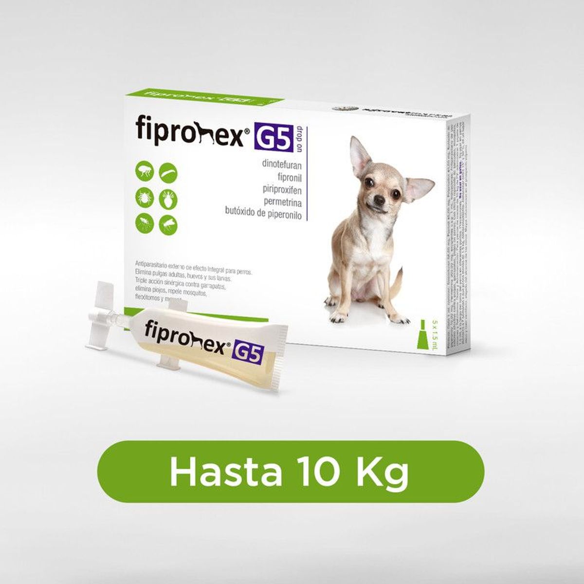 FIPRONEX - ANTIPULGAS PARA PERROS FIPRONEX G5 DROP ON 0-10KG X 5 PIP