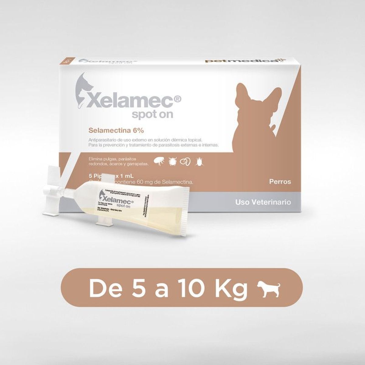 XELAMEC - ANTIPULGAS PARA PERROS Y GATOS XELAMEC -5-10 KG X5PIPETAS
