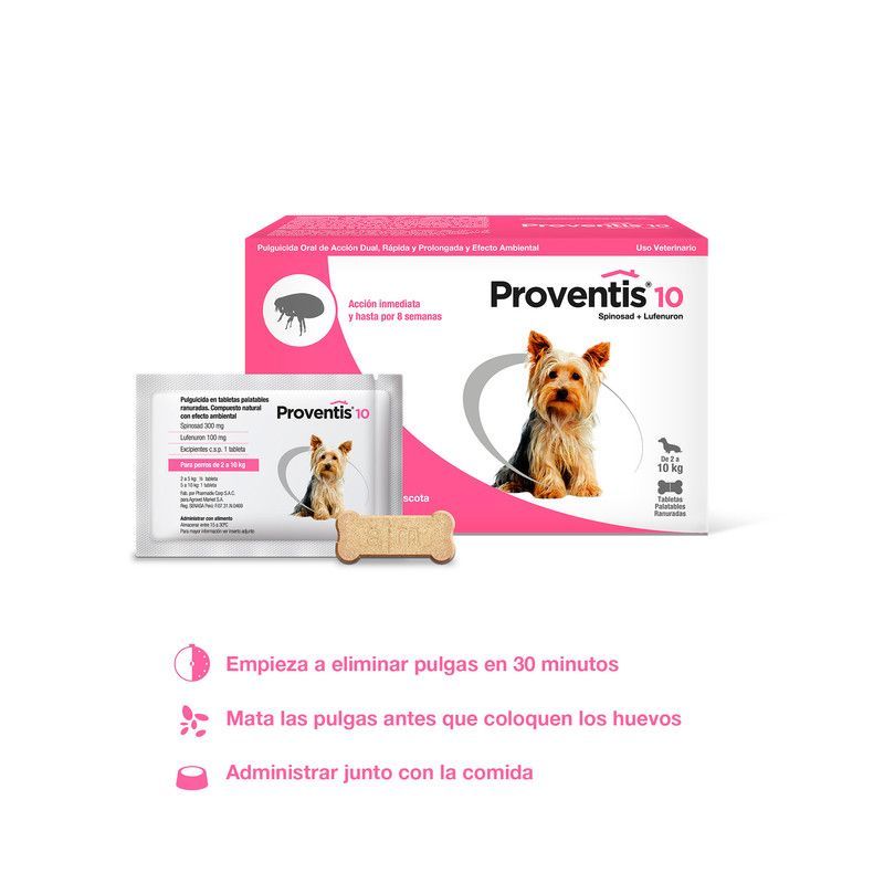 PROVENTIS - ANTIPULGAS PARA PERROS PROVENTIS 10 X 6 TABLETAS