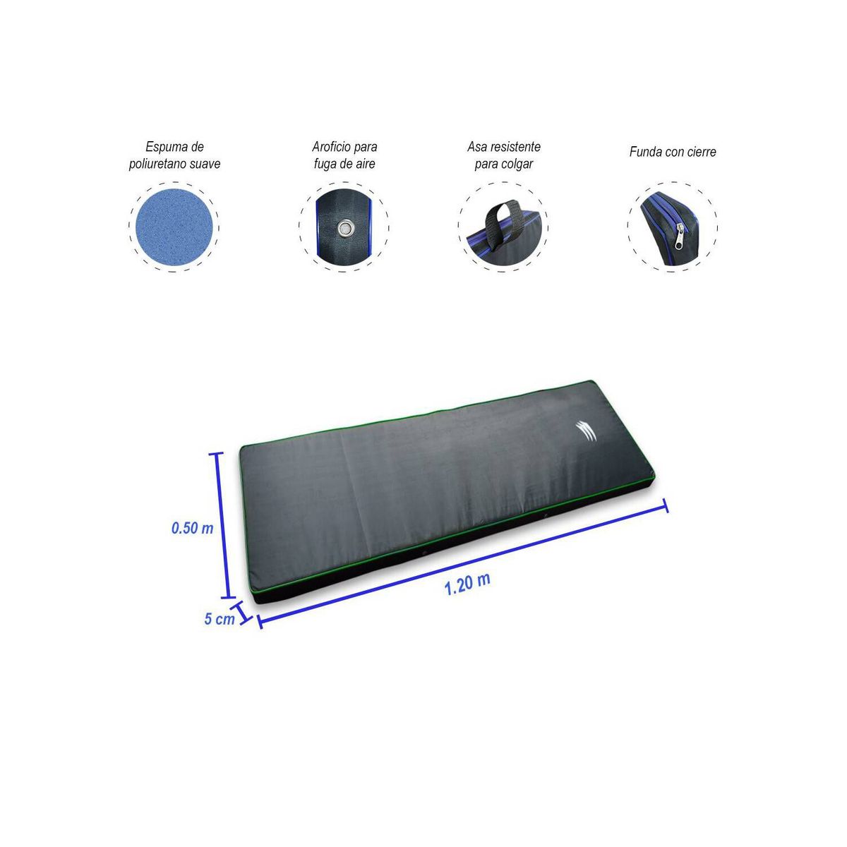 SASARU - Colchoneta para Gimnasia y Ejercicios de 120m