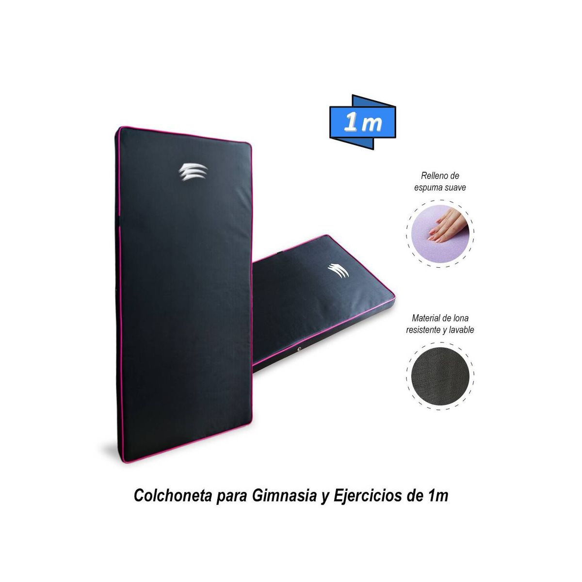 GENERICO - Colchoneta para Gimnasia y Ejercicios de 1m