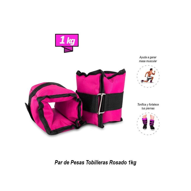 Pesas Tobilleras de 1kg Rosado SASARU