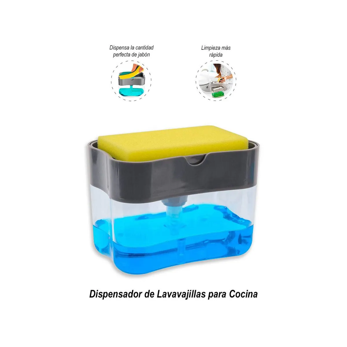 GENERICO - Dispensador de Lavavajillas Jabón Líquido para Cocina