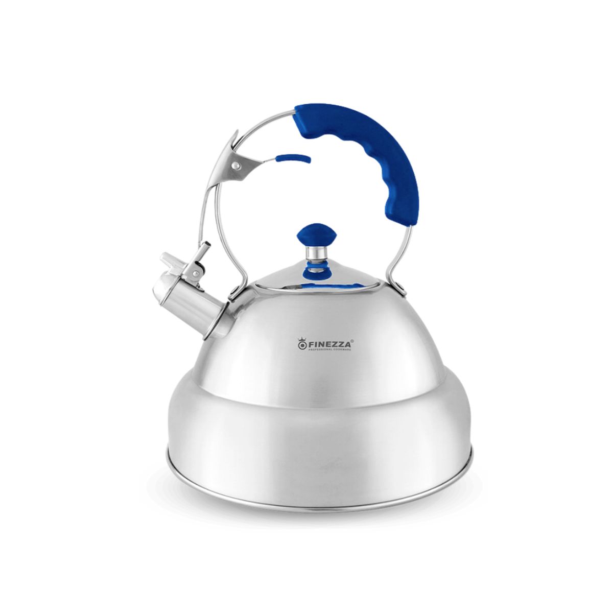 FINEZZA - Tetera de Cocina de 5 Litros FINEZZA Acero Inoxidable Azul FF-T0030-IN
