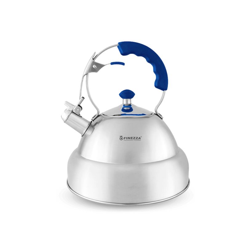 FINEZZA - Tetera de Cocina de 5 Litros FINEZZA Acero Inoxidable Azul FF-T0030-IN