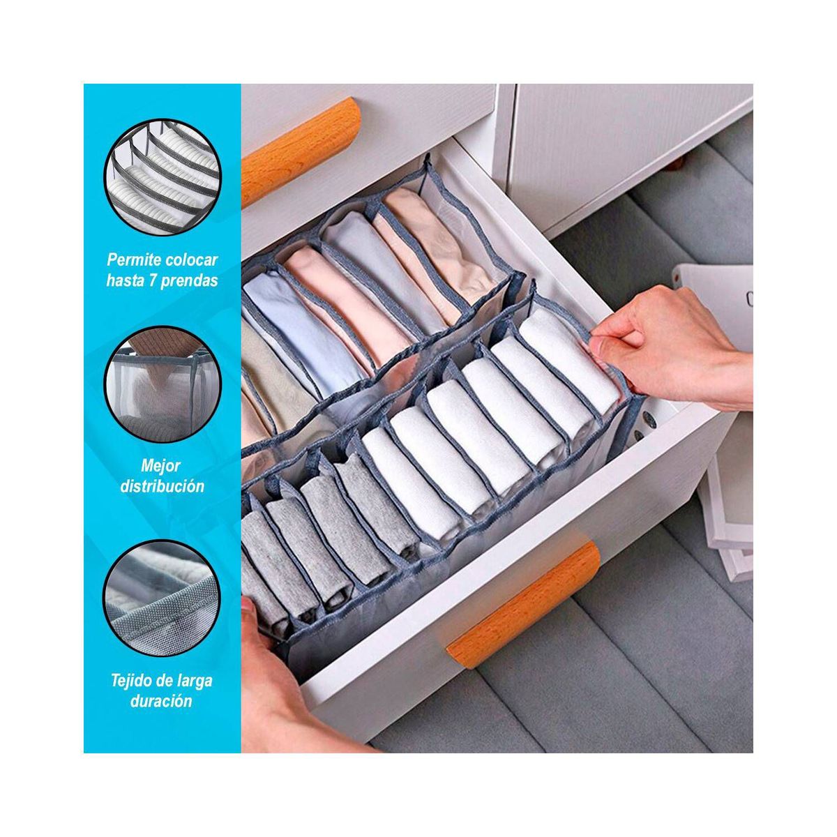 SASARU - Organizador de ropa interior gris