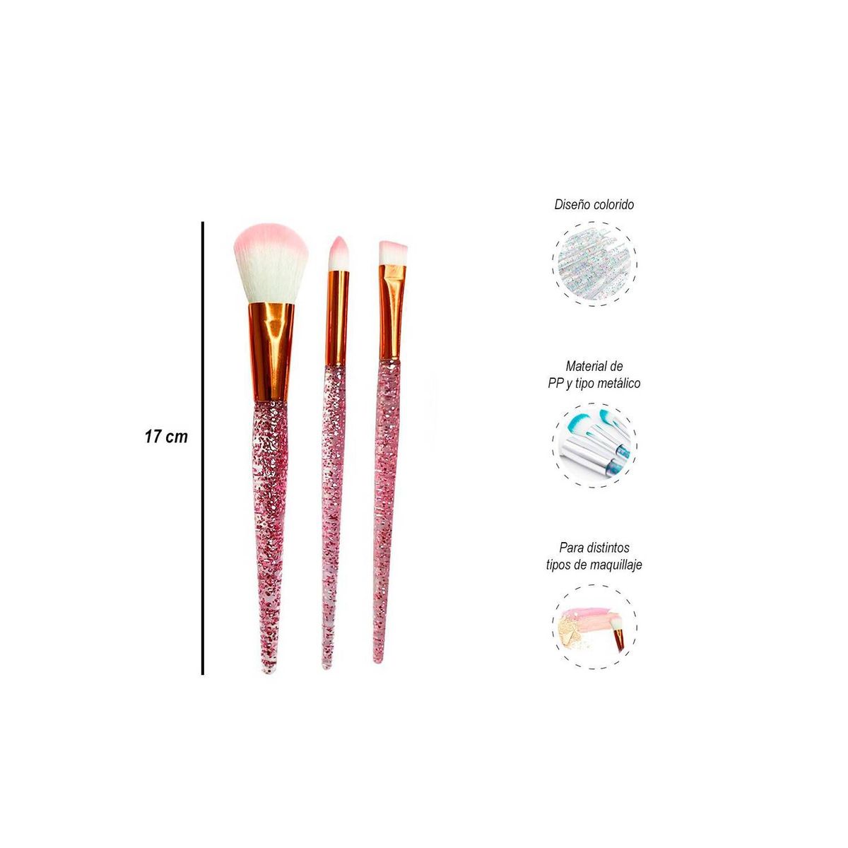 SASARU - Set de 10 Brochas para Maquillaje