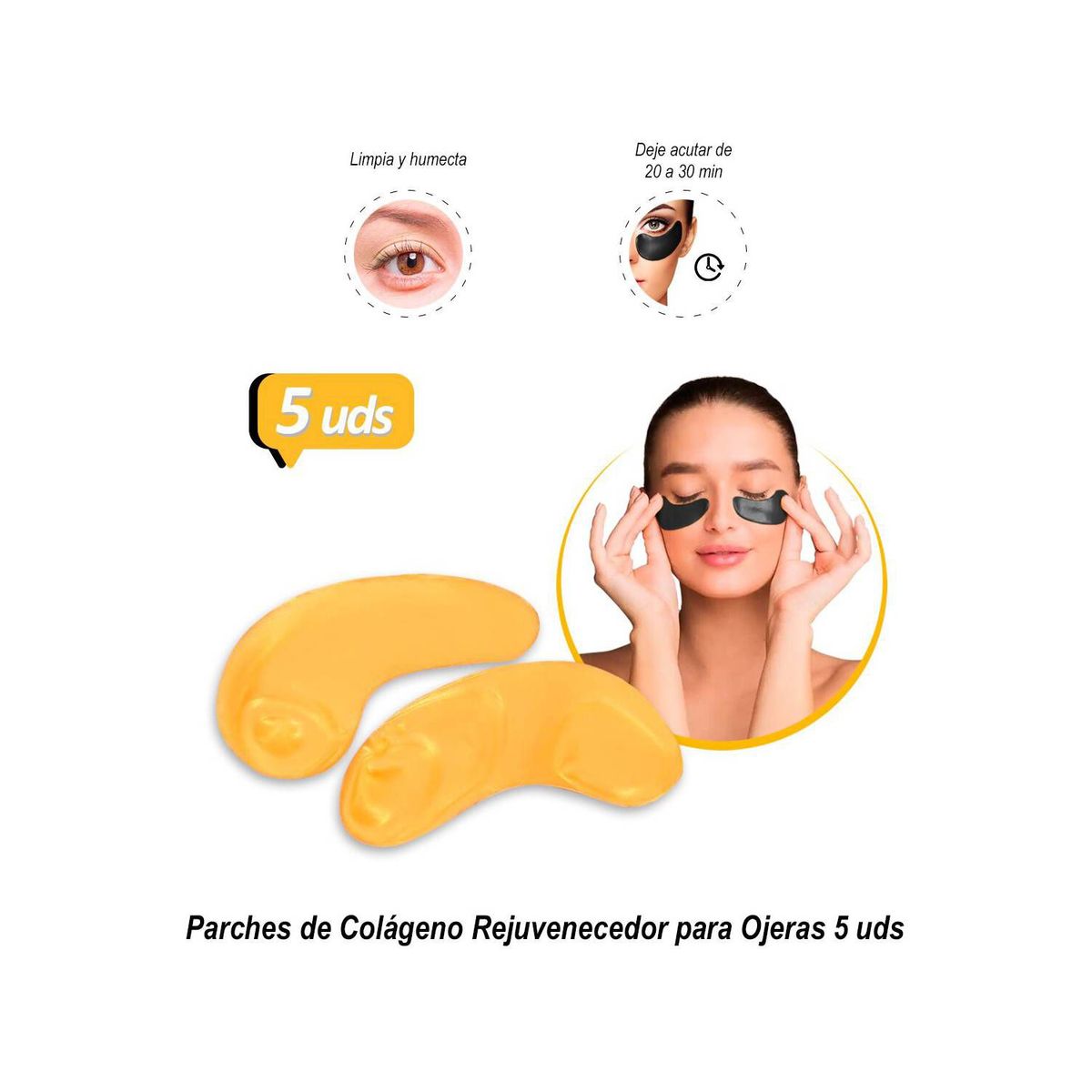 GENERICO - Parches de Colágeno  para Ojeras 5 uds