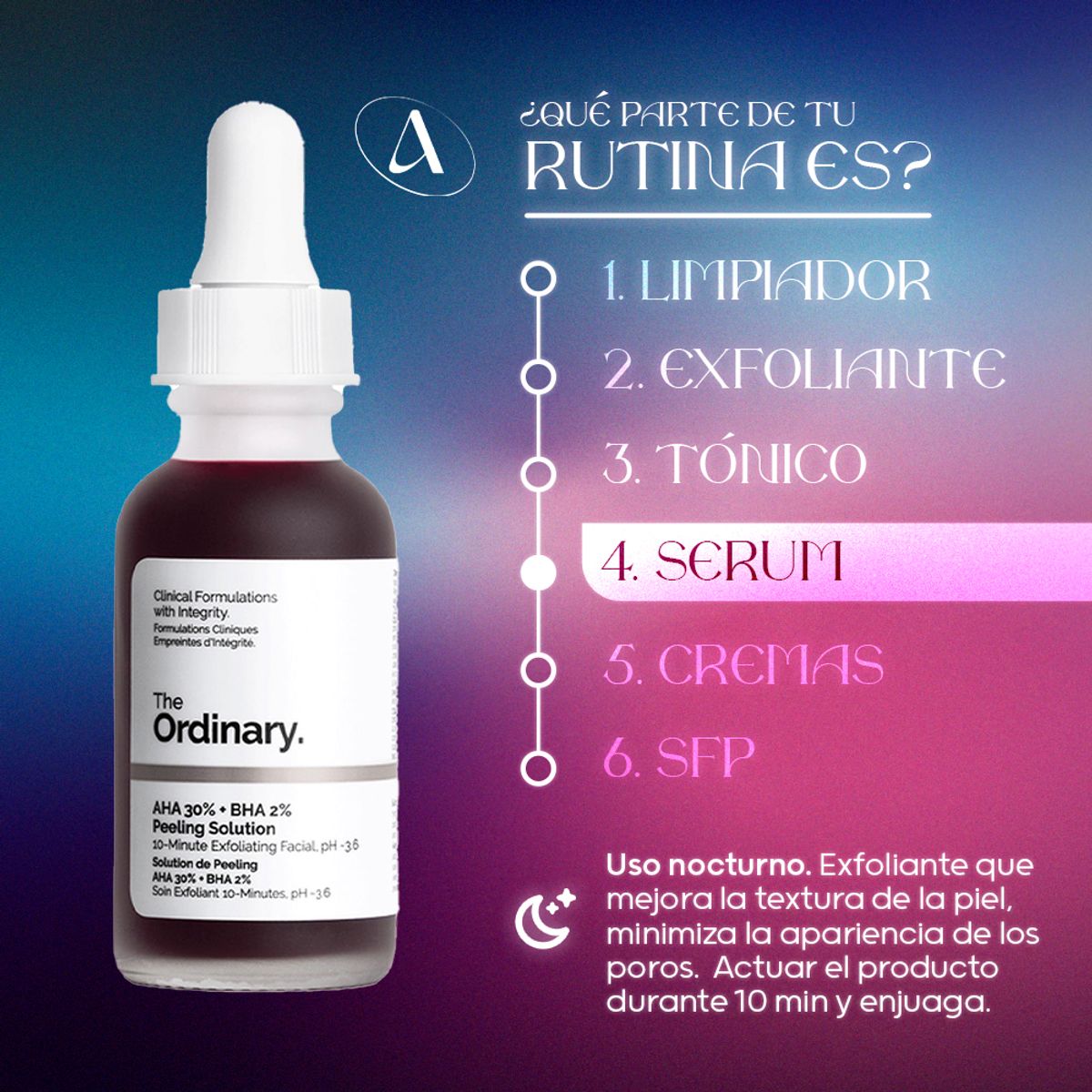 THE ORDINARY - AHA 30% + BHA 2% Peeling Solution 30 ml Original