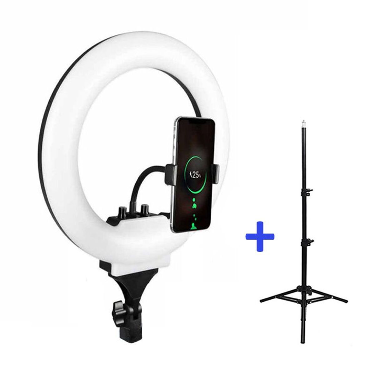 NEO DIGITAL - Trípode y Aro de Luz Led Pie 35cm Anillo para Celular Fotografía RL02