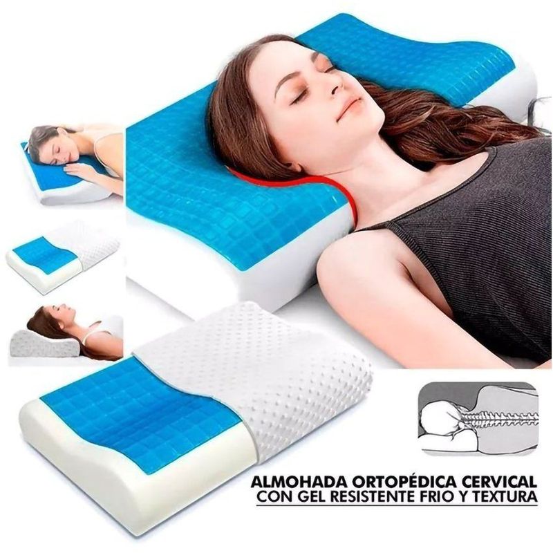 GENERICO - Almohada Gel Ortopedica - Viscoelastico con Memoria Inteligente