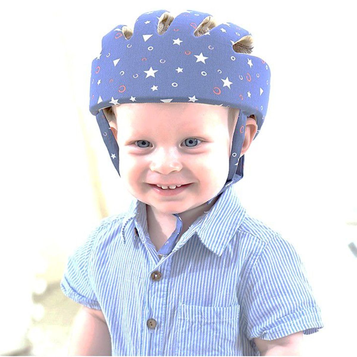 GENERICO - Casco para Bebé Protección Headguard Azul