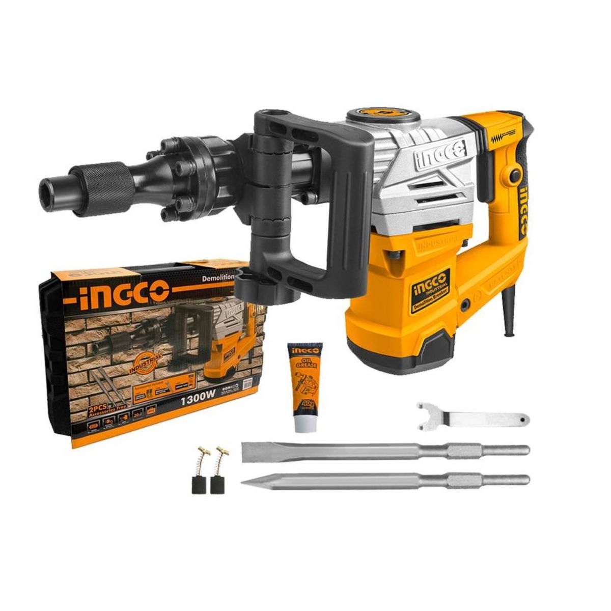 INGCO TOOLS - Martillo Demoledor Industrial 1300W Ingco