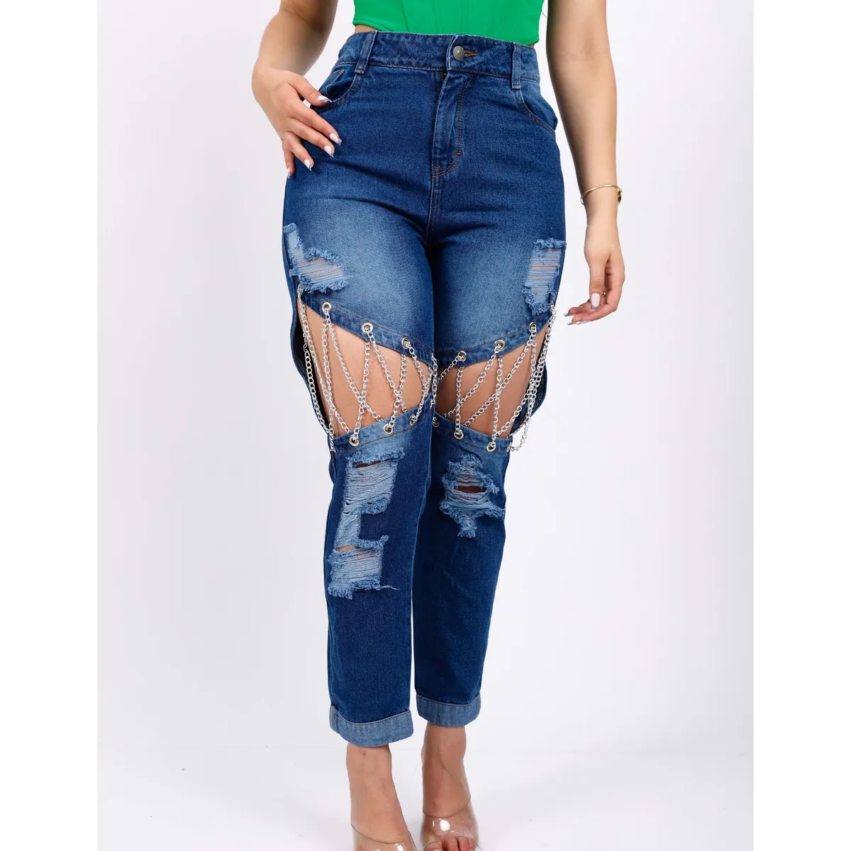 BENCUS JEANS - Pantalón Jeans Cadena Mujer Modelo Exclusivo