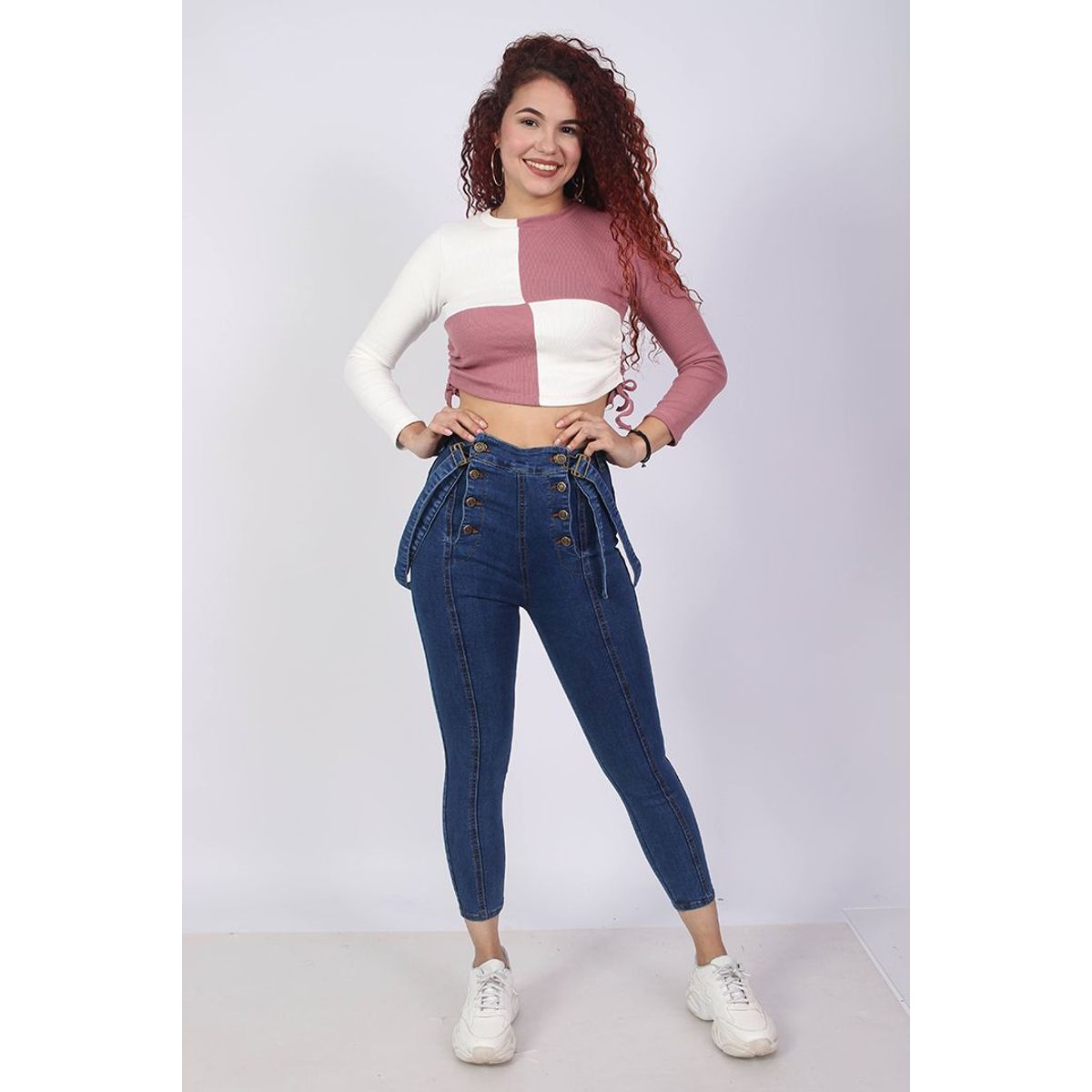 BENCUS JEANS - Pantalón Jeans Mujer Azul de Tirantes