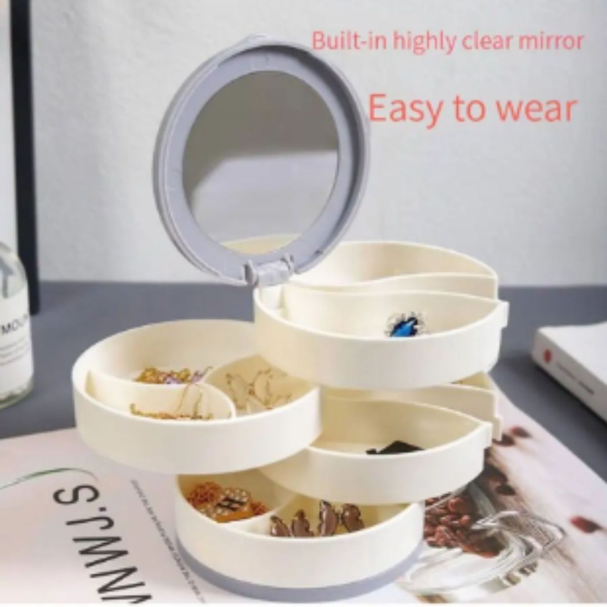 GENERICO - Joyero Organizador Giratorio 360°  Espejo