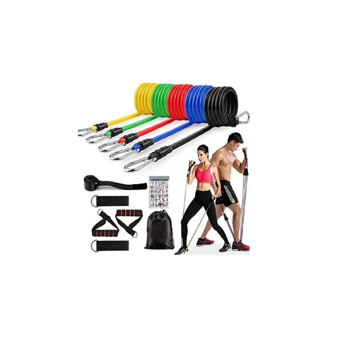 GENERICO - Set De Ligas De Resistencia - Crossfit 11 Piezas