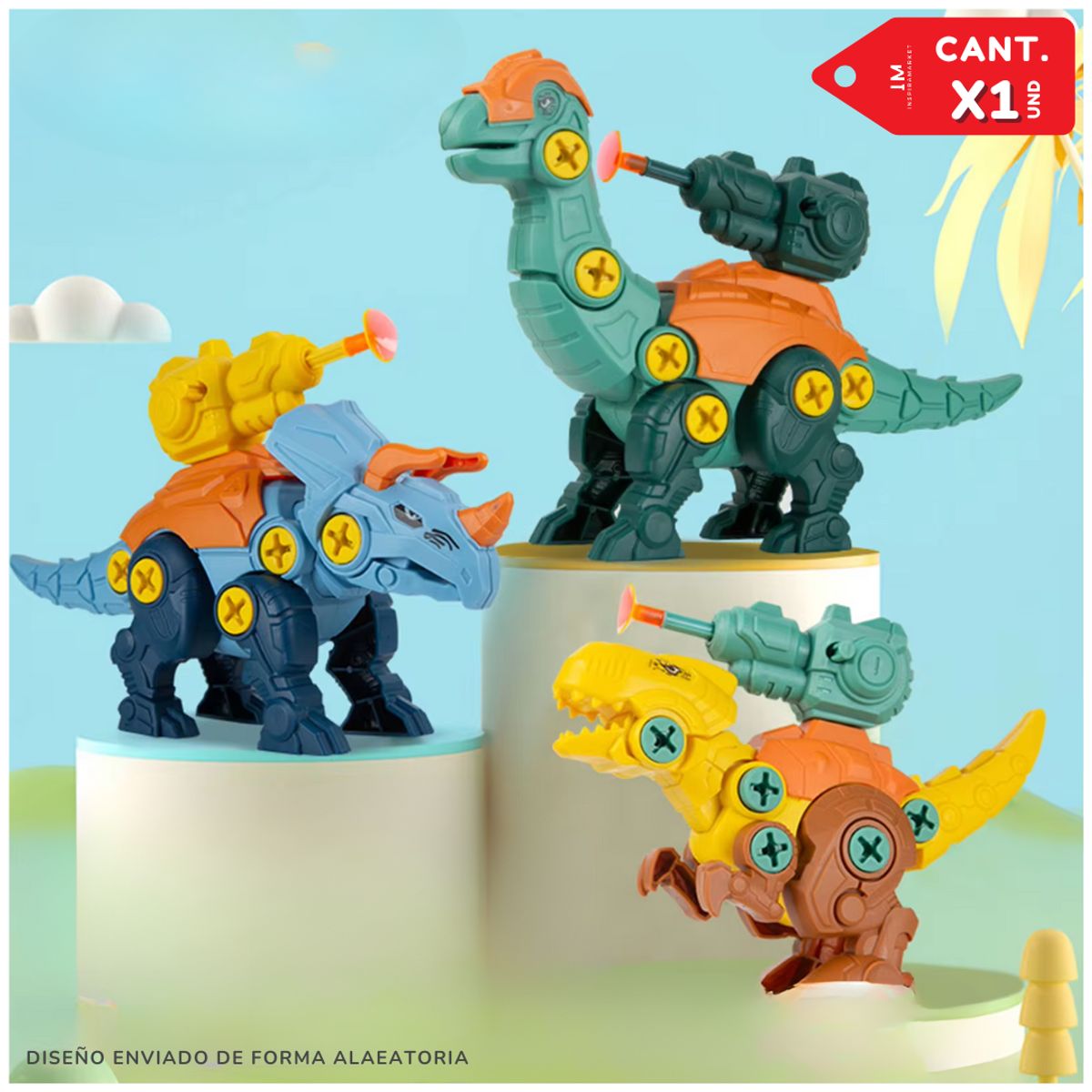 INSPIRA MARKET - Huevo de Dinosaurio Armable Juguete Sorpresa