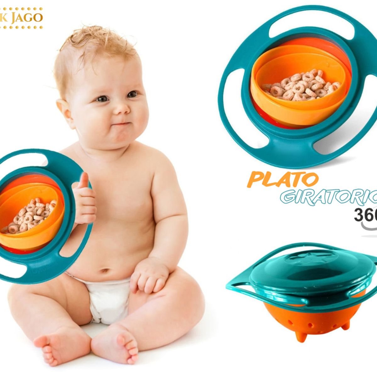 GENERICO - Plato giratorio Antiderrames para niños y bebes