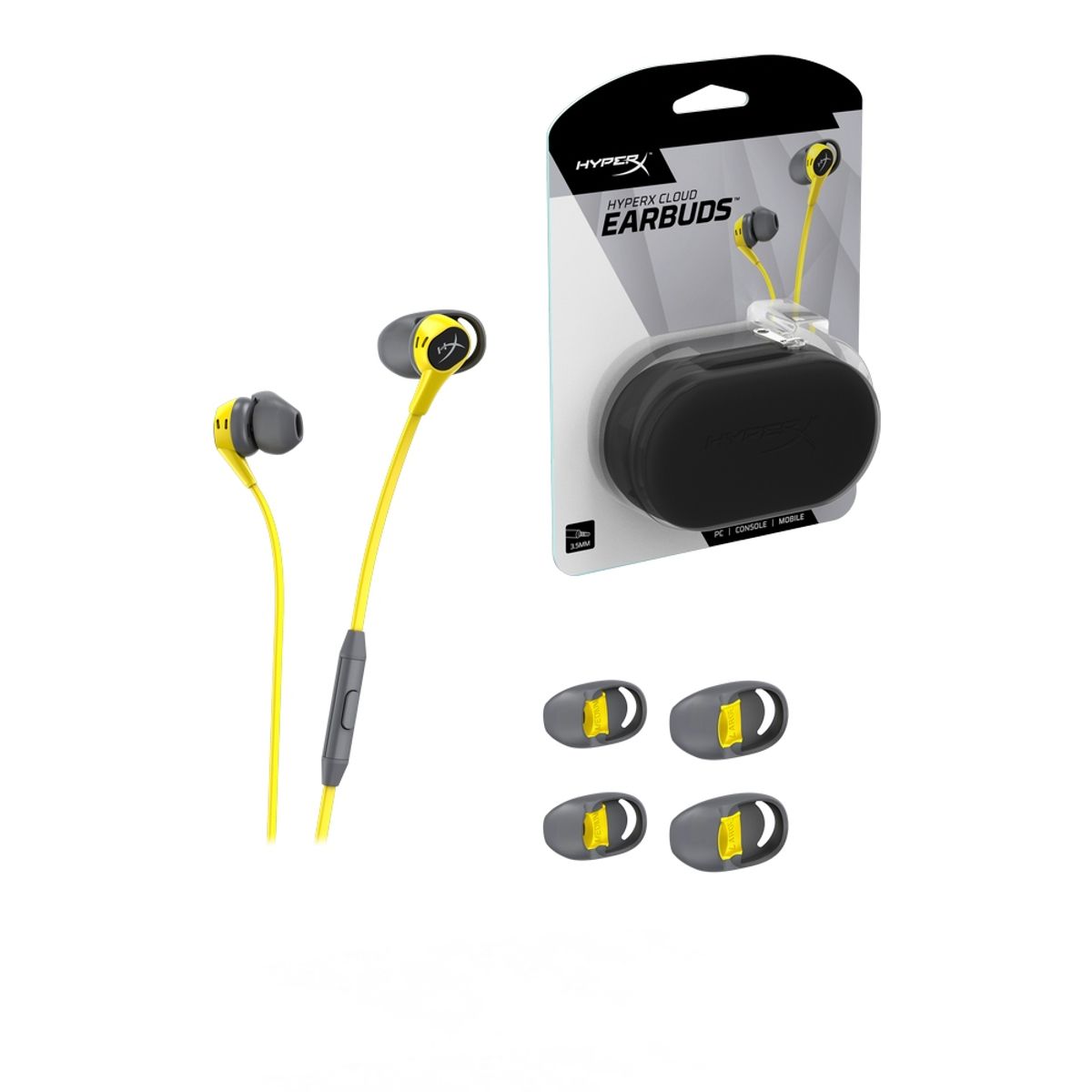 HYPERX - AUDIFONO HYPERX CLOUD EARBUDS AMARILLO HEPE1-MA-YLG