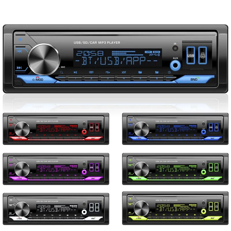 TREVELY - Autoradio TREVELY AU-0635E Bluetooh 50W 7 colores