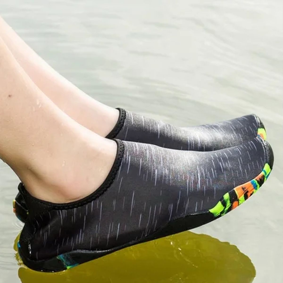 GENERICO - Aquashoes Zapatos acuáticos AquaModa M1ANJ Negro Jaspeado