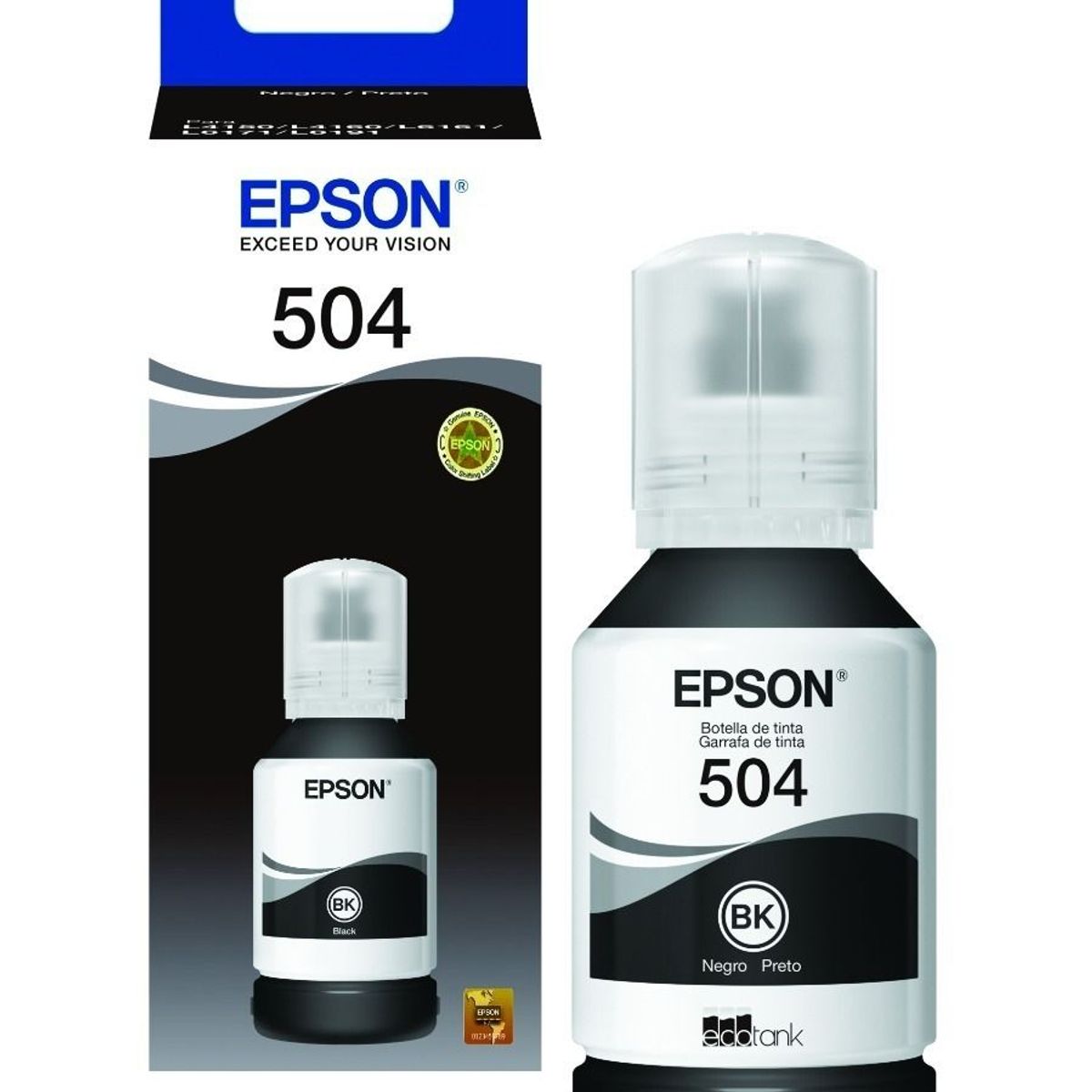 EPSON - Epson Botella de tinta T504 Negro Black - T504120-AL