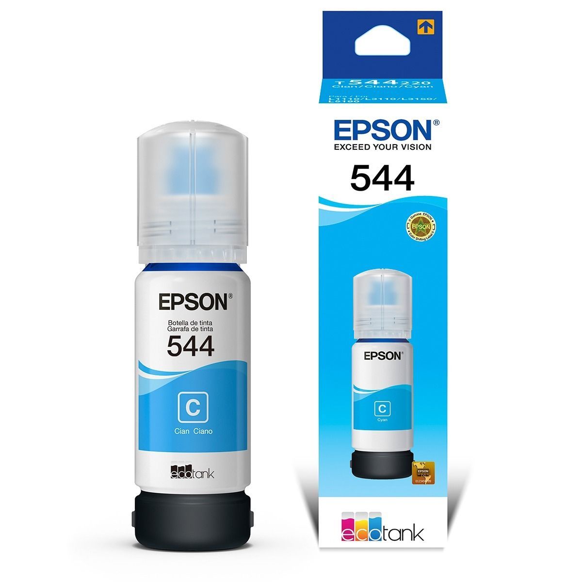EPSON - Epson Botella de tinta Cyan T544 Cian - T544220-AL