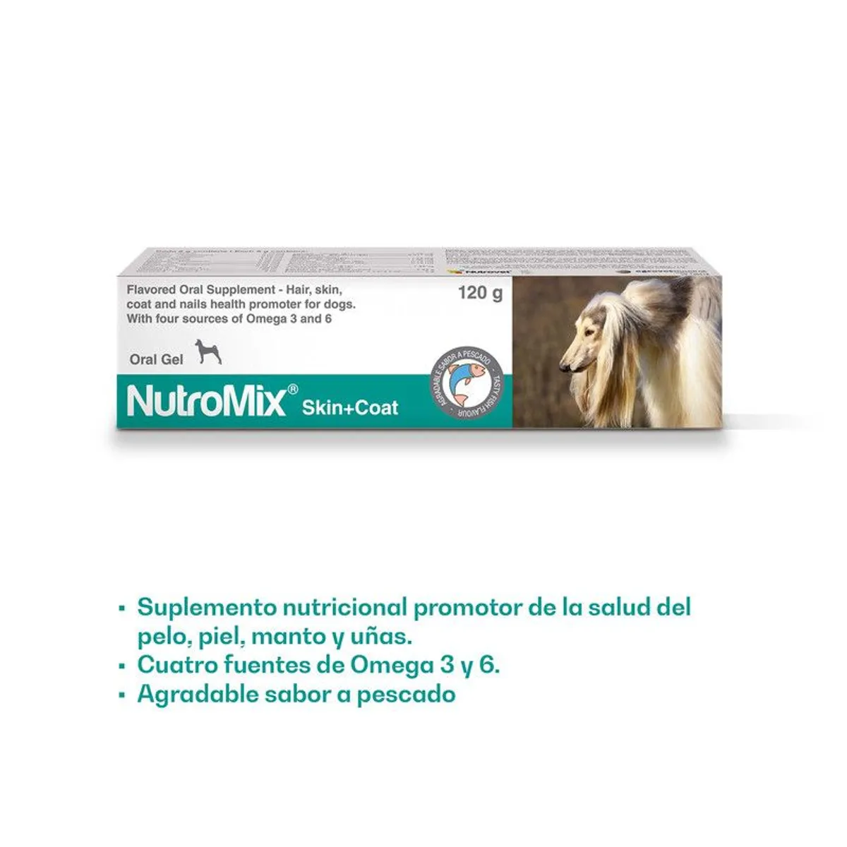 NUTROMIX - VITAMINA SUPLEMENTO PARA PERROS NUTROMIX SKIN + COAT X 120 G
