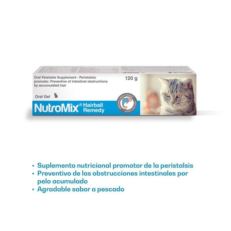 NUTROMIX - VITAMINA SUPLEMENTO PARA GATOS NUTROMIX HAIRBALL REMEDY X 120 G
