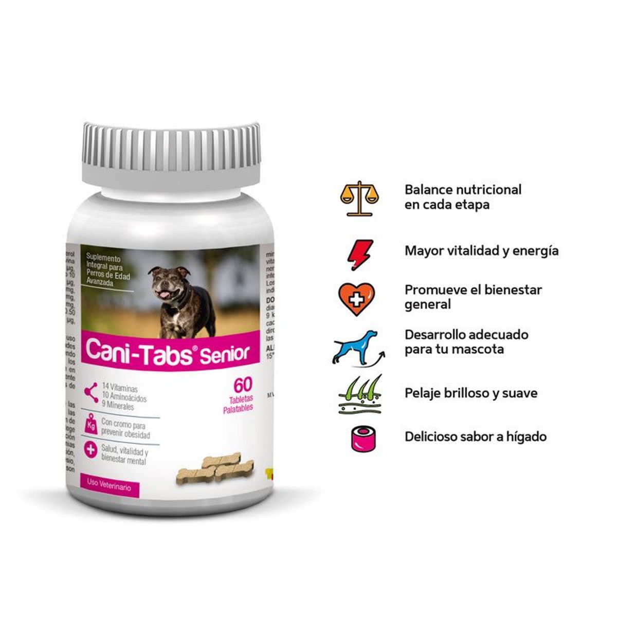 CANI TABS - VITAMINA PARA PERROS CANI-TABS DAILY MULTI SENIOR X 60 TAB