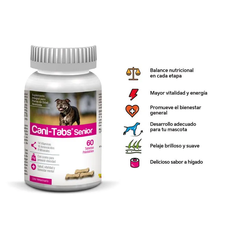 CANI TABS - VITAMINA PARA PERROS CANI-TABS DAILY MULTI SENIOR X 60 TAB