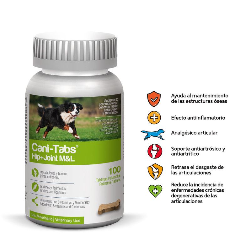 CANI TABS - SUPLEMENTO PARA PERROS CANI-TABS HIP + JOINT M&L X 100 TAB