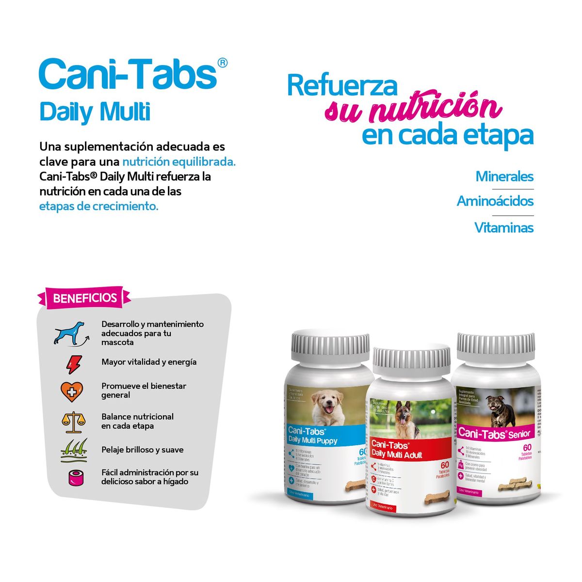 CANI TABS - VITAMINA  PARA PERROS CANI-TABS DAILY MULTI PUPPY X 100 TAB
