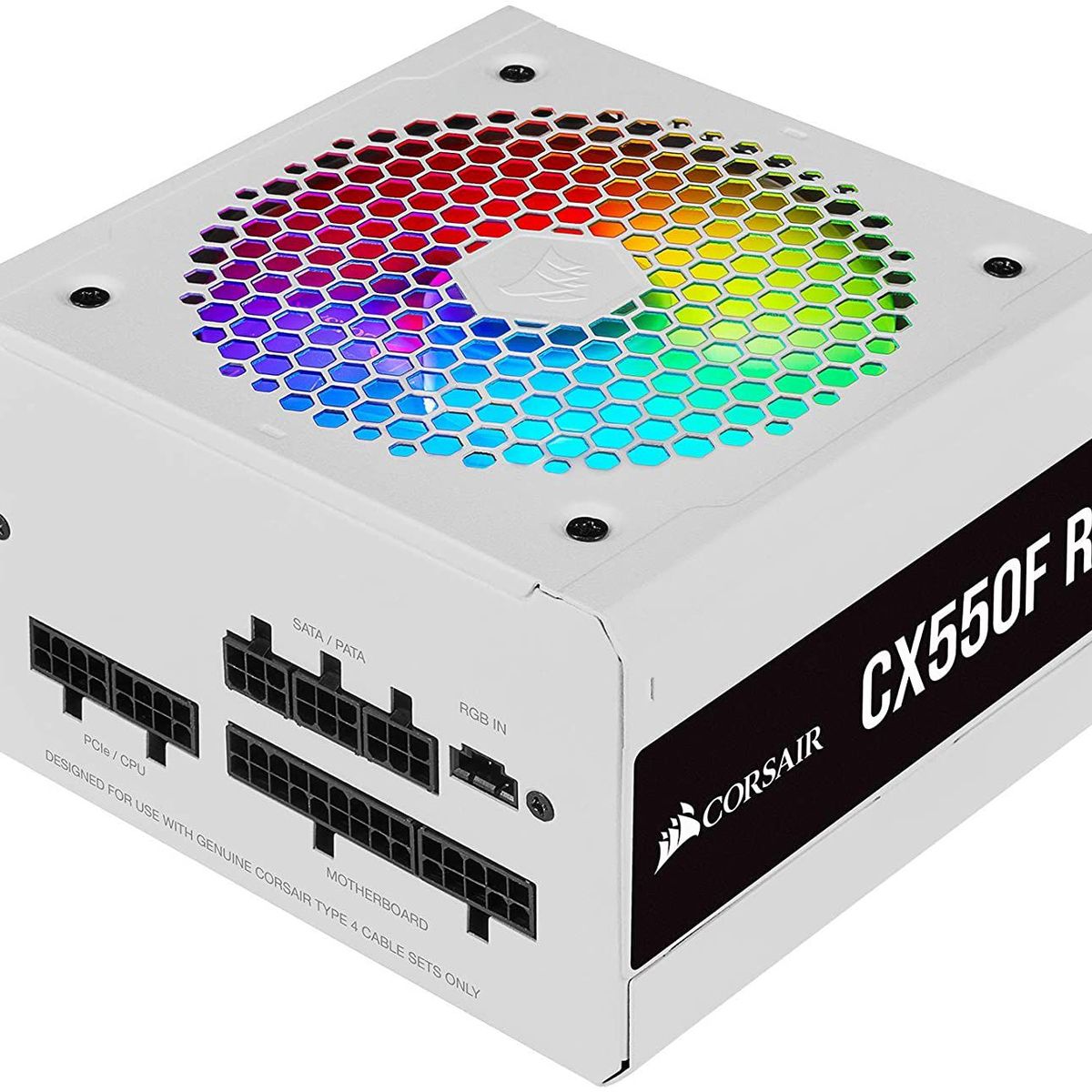 CORSAIR - Corsair Fuente RGB CX 550W 80 Plus Bronce Modular White CP-9020225-NA