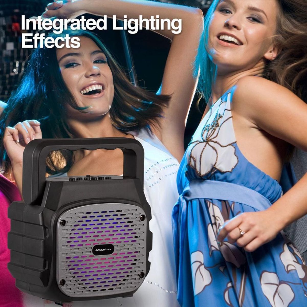 ARGOMTECH - Argom Parlante portátil Bluetooth RUMBA BOX K4 TWS - ARG-SP-3010BK