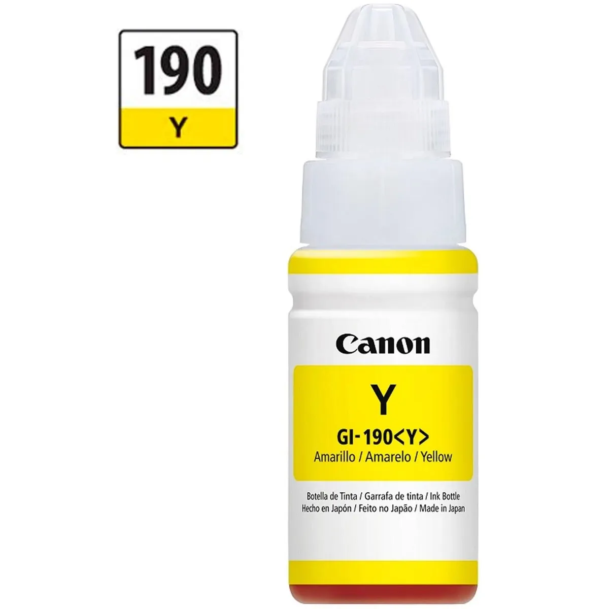 CANON - Canon Botella Tinta GI-190Y Amarillo 70ml G1100 G2100 G3100 0670C001AA