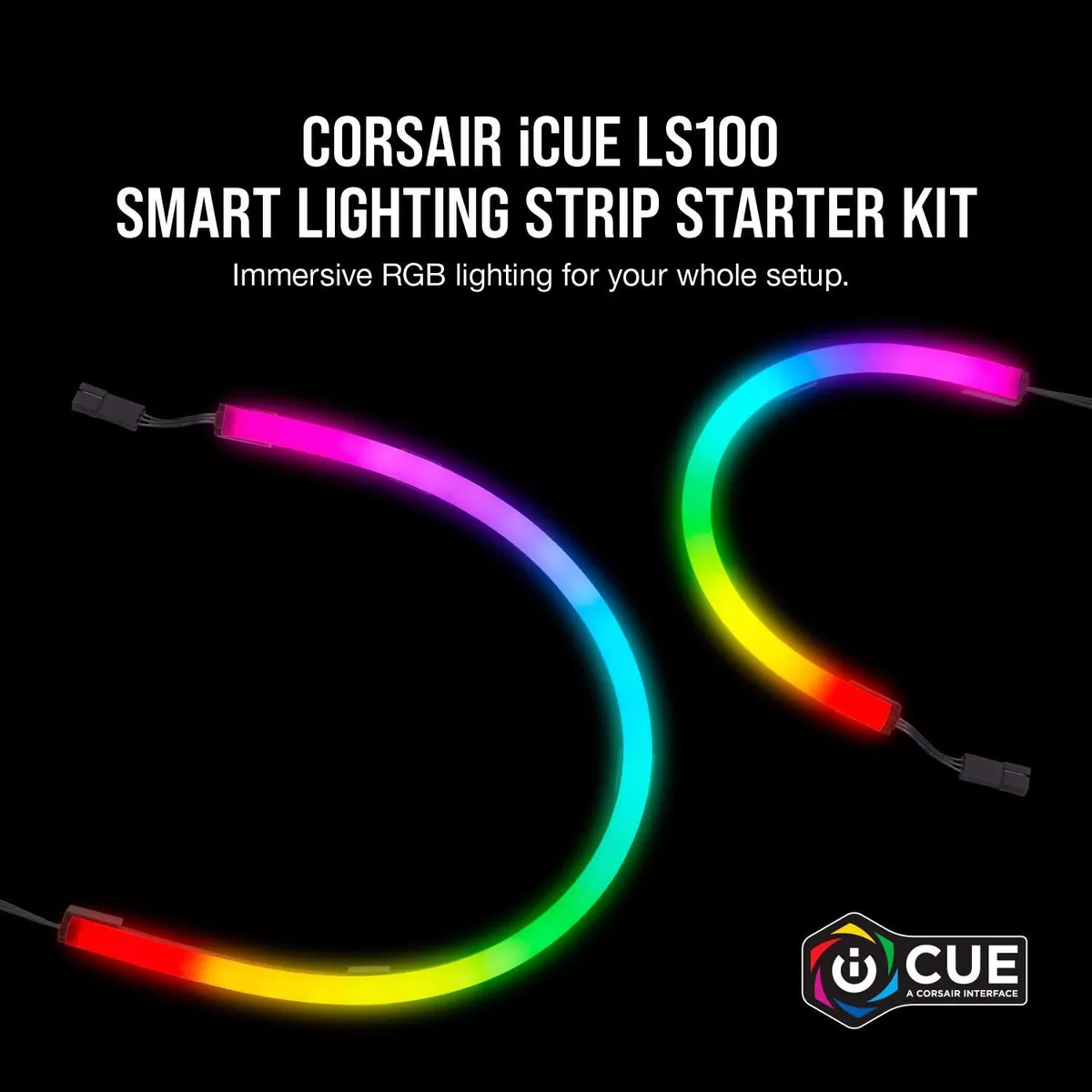 CORSAIR - Corsair Kit de Inicio de Tiras LED iCUE LS100 Smart - CD-9010001-NA