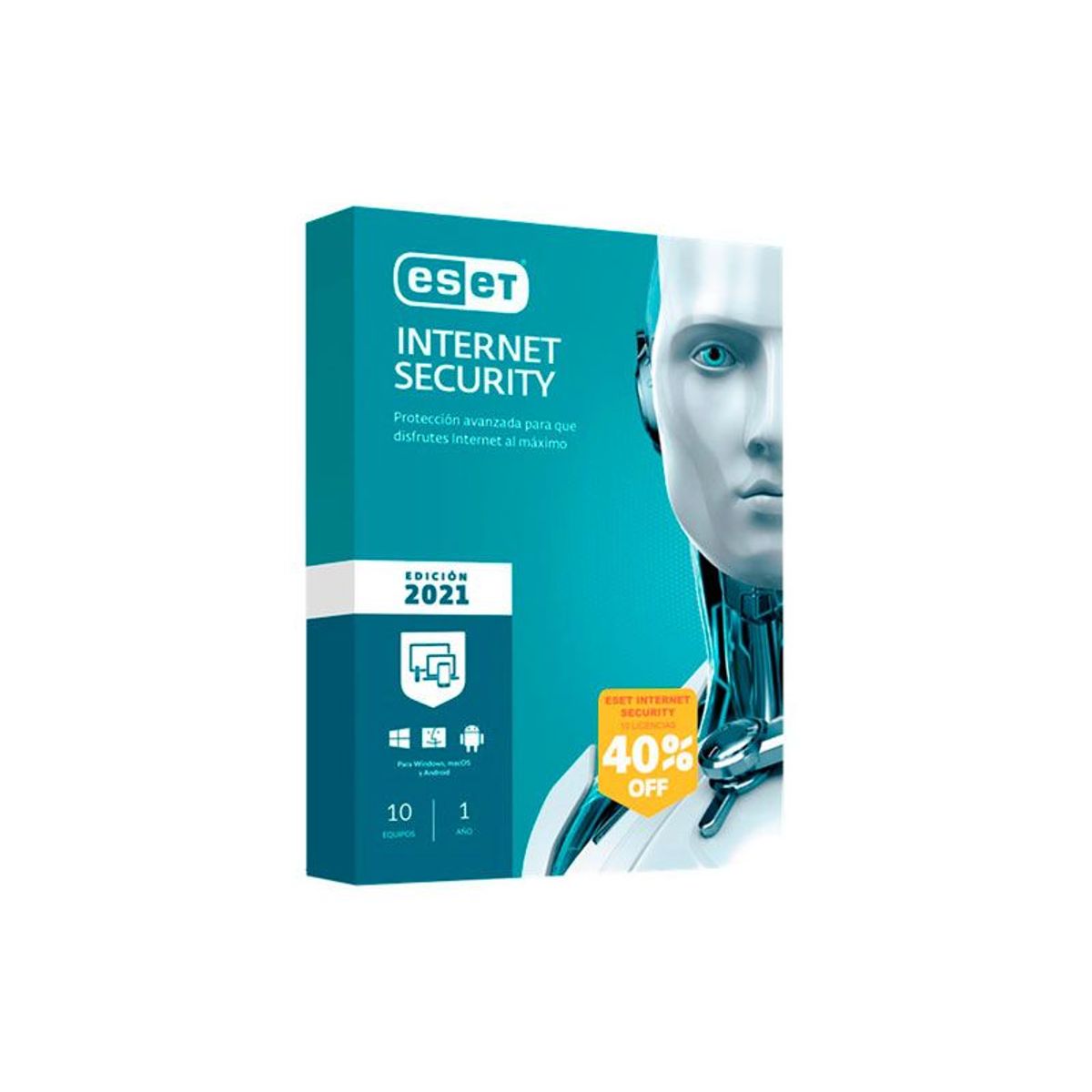 ESET NOD32 - ANTIVIRUS ESET NOD 32 INTERNET SECURITY  10PC
