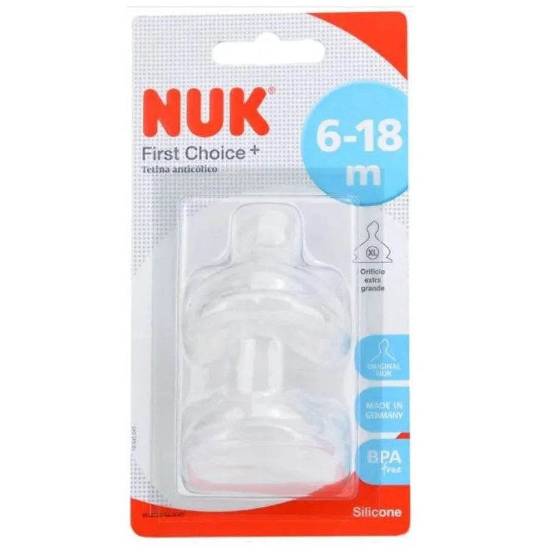 NUK - Nuk Tetina Silicona First Choice Para Leche Talla M 6-18 meses