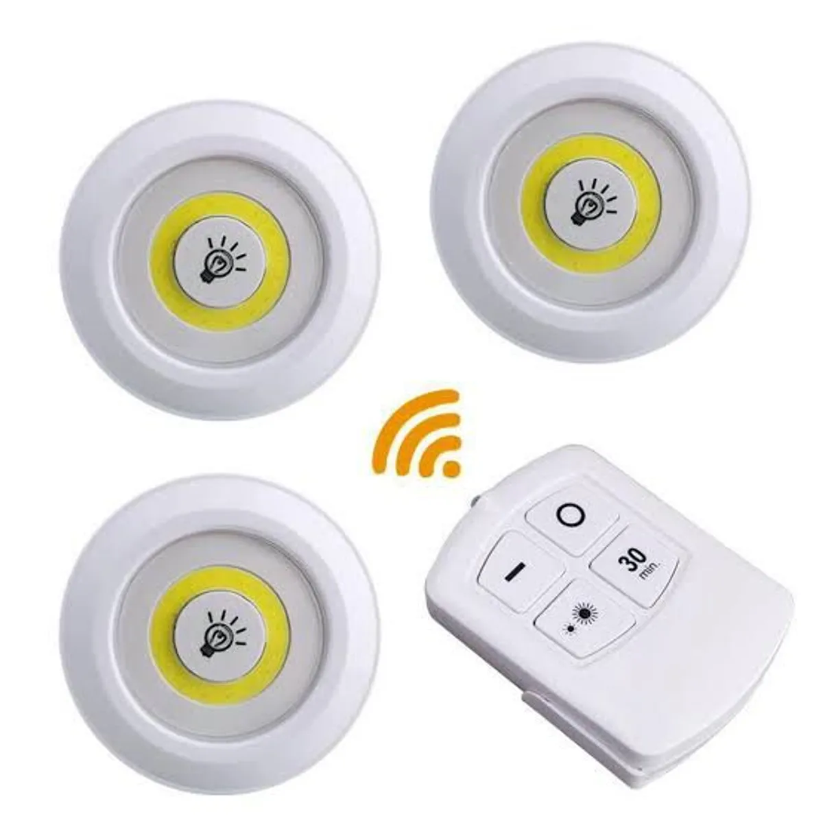 OEM - Pack x 3 Leds + Control Luz Led con Control Remoto Inalámbrico