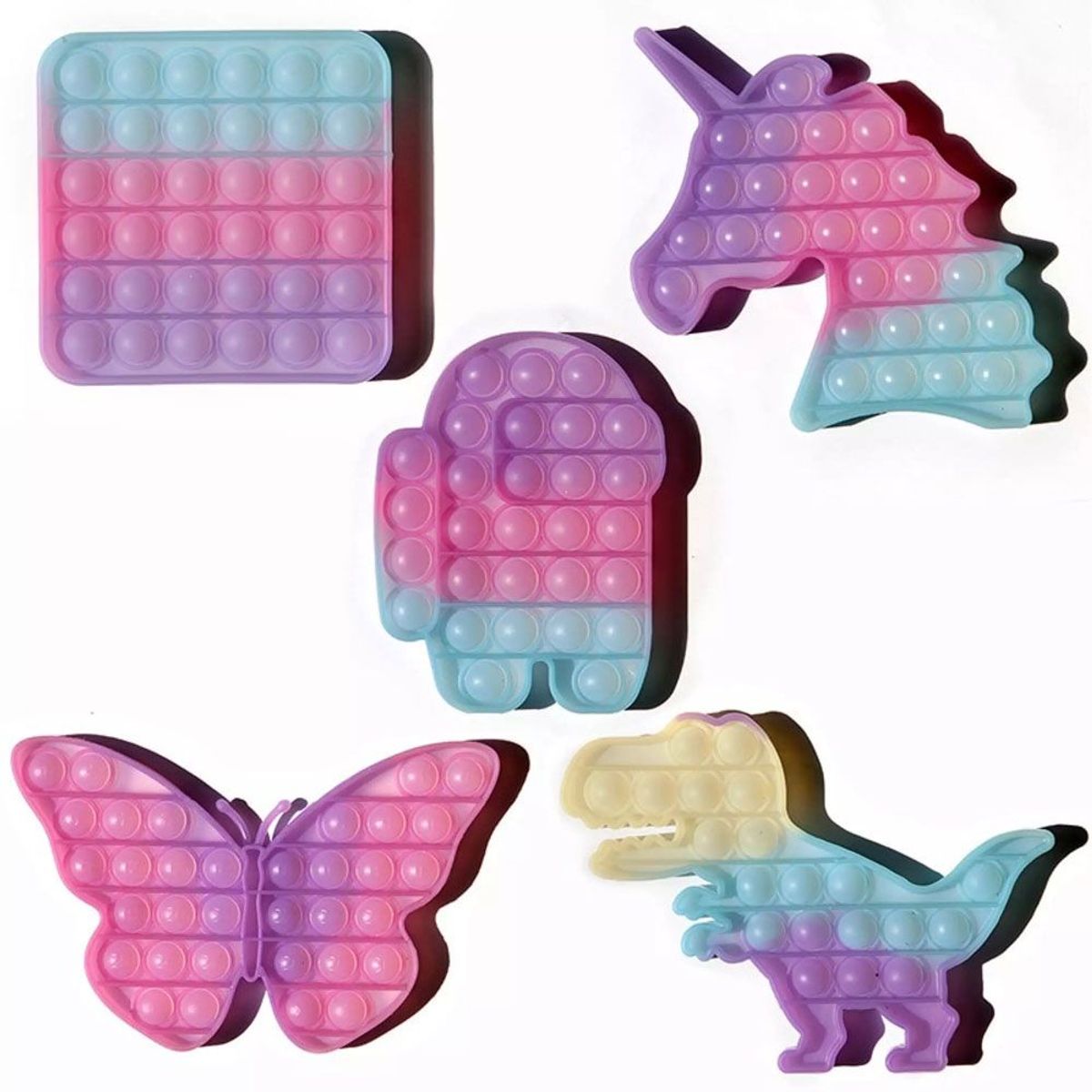 MEGIMPERU - Juguete Pop It Sensorial Antiestrés Unicornio Fotocromatico