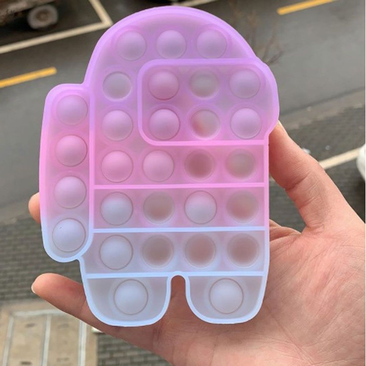 MEGIMPERU - Juguete Pop It Sensorial Antiestrés Among Us Fotocromatico