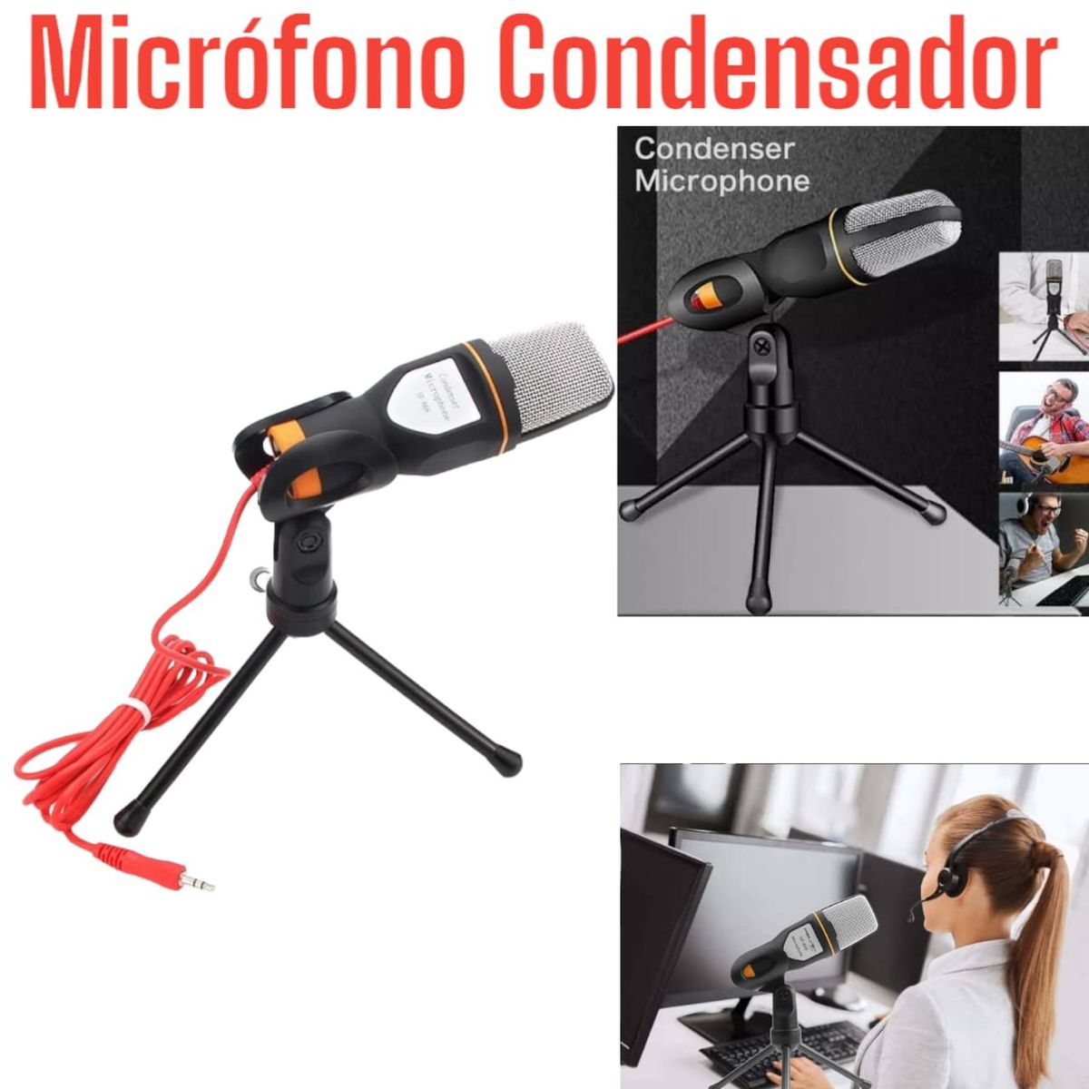 OEM - Micrófono Condensador Profesional Pc Laptop Celular Youtuber