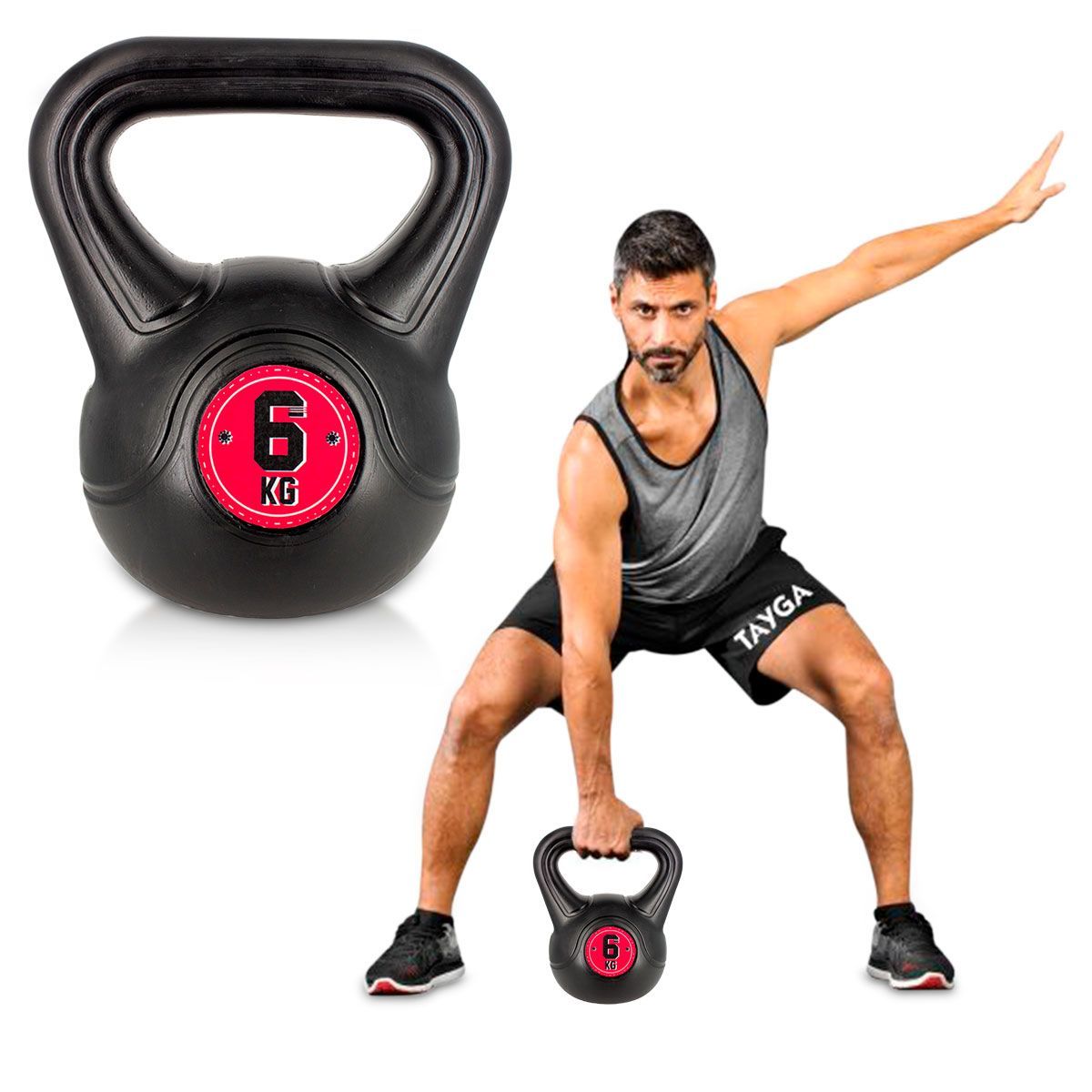 GENERICO - PESA RUSA DE PVC NEGRO 6KG