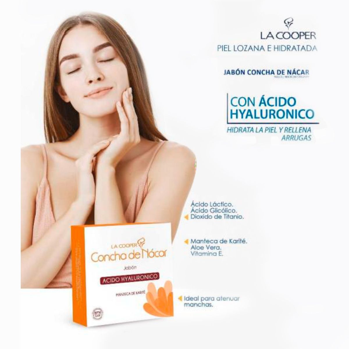 GENERICO - Jabón de Concha de Nacar  Acido Hialuronico- La Cooper.