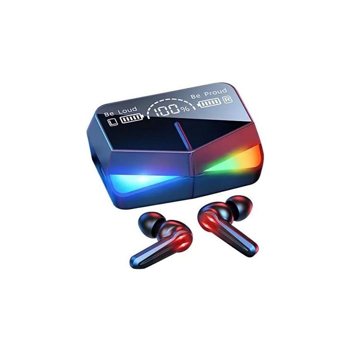 CLN TECH - Audífonos inalámbricos m28 con micrófono y powerbank - negro