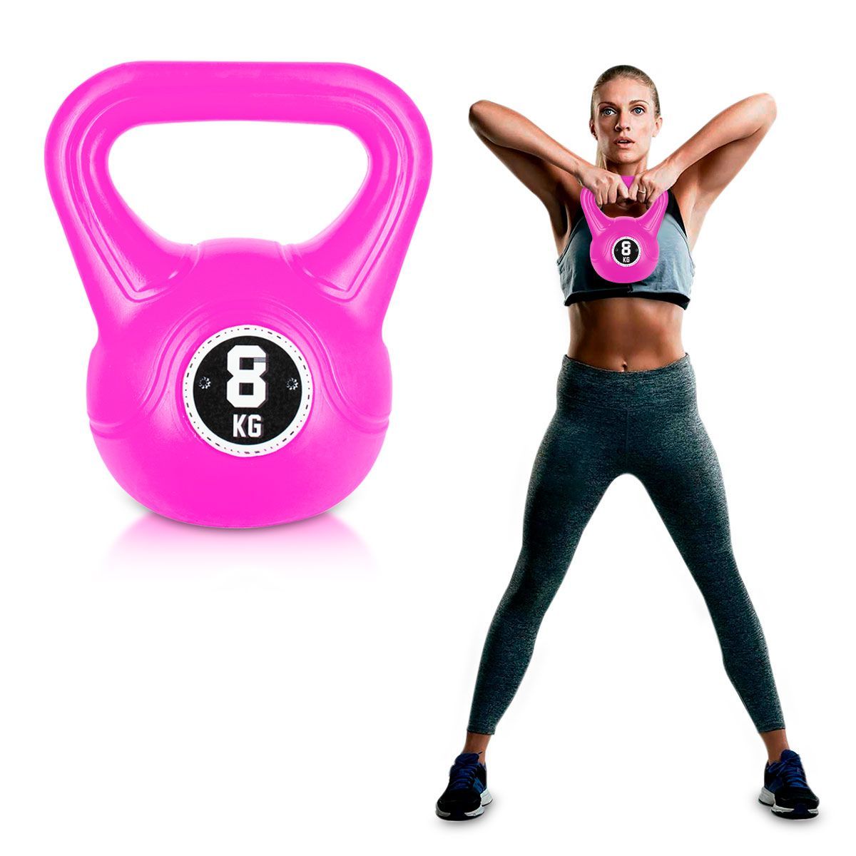 GENERICO - PESA RUSA DE PVC ROSA 8KG